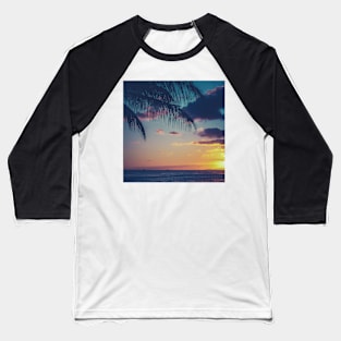 Tropical Sunset In Hawaii Baseball T-Shirt